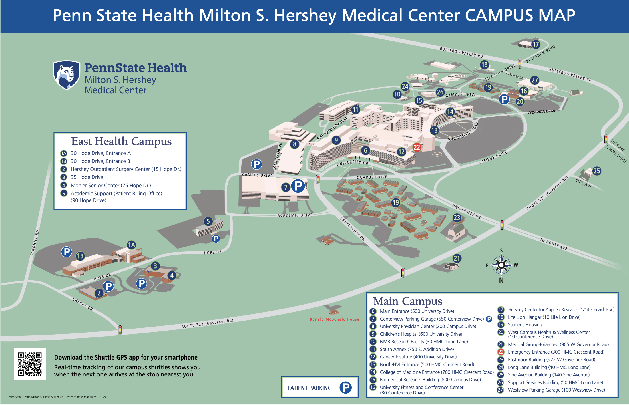 Hershey Campus Map 