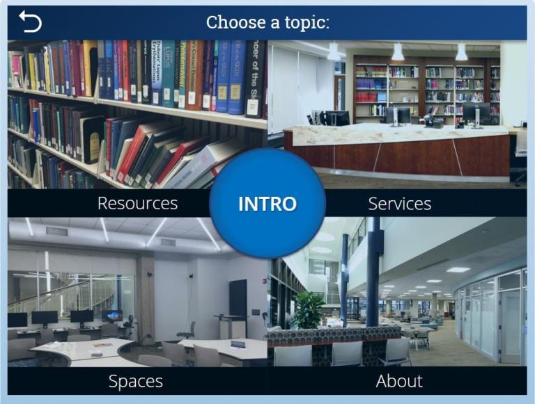 Image shows the screenshot of the landing page of library orientation eLearning module.