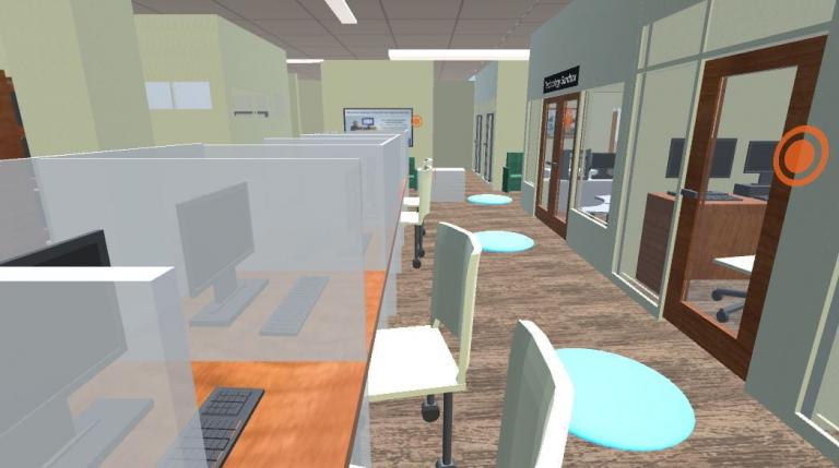 Image shows the screenshot of the library virtual tour.