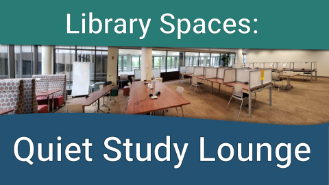 desks and seatings in the library's quiet study lounge